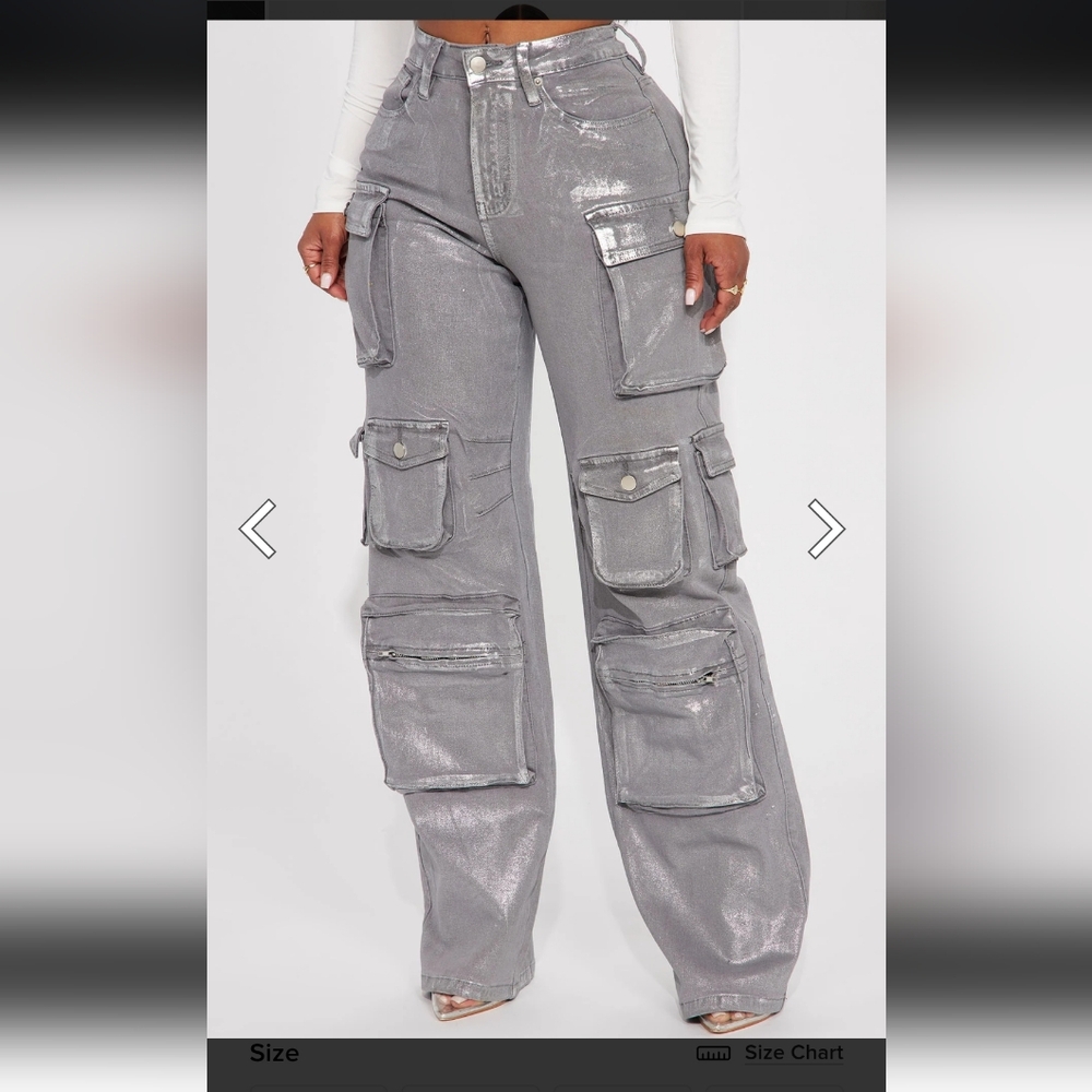 Shiny Cargo pants